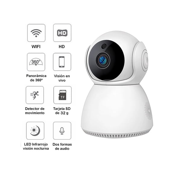 Cámara Seguridad Interior IP WIFI HD Robótica R45