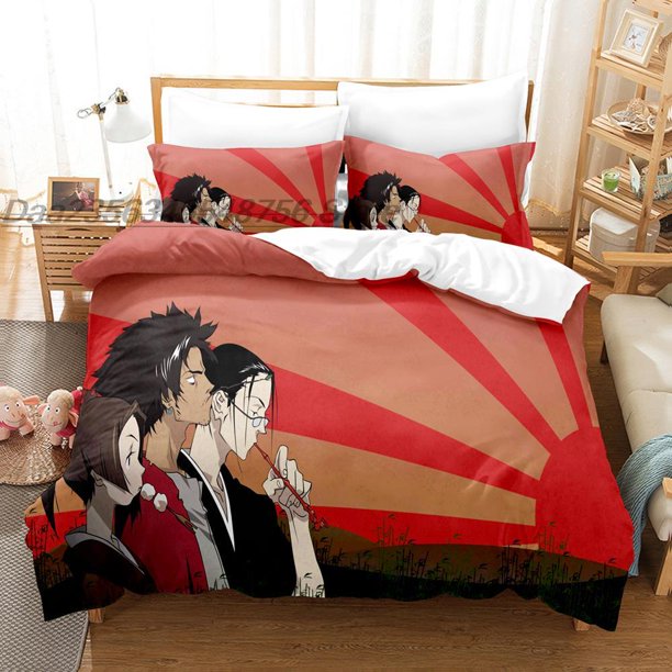 Samurai Champloo Bedding Set Bed Set Aldult Kid Bedroom Duvetcover Sets bed sheet set