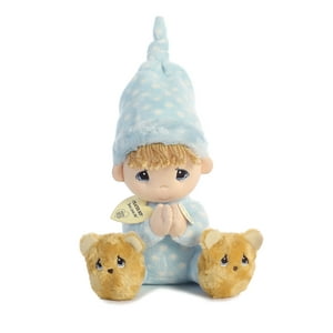 Aurora World Precious Moments Prayer Boy With Sound Now I Lay Me Down To Sleep - Peluche Azul, 9.5 Pulgadas Aurora N/A