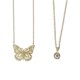 thumbnail image 3 of Set de 2 collares Time and Tru bañados en oro de 18 in con mariposa, 3 of 3