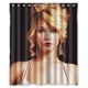 thumbnail image 1 of Hermosa cortina de ducha de Jennifer Lawrence, juego de cortina de baño con ganchos, tamaño 60 x 72 pulgadas, 1 of 3