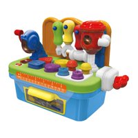 Magideal - Banco De Trabajo De Construcción, Banco De Herramientas Para Niños, Juguete Creativo De Educación Temprana, Banco De Trabajo Realista Para Niños De 1, Azul Claro