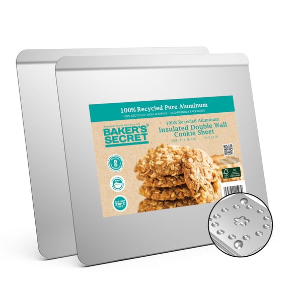 Bandeja para Galletas Baker's Secret Aislada de Aluminio 41x36cm 2 piezas