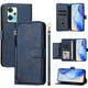 thumbnail image 5 of Funda para REALME 9 5G con cremallera tipo cartera, tarjetero, marco de fotos, soporte y cordón, de piel sintética. azul, 5 of 5