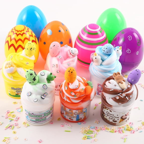 Huevos De Slime Para Pascua Paquete De 6 Slime De Mantequilla Prellenado Para Niños