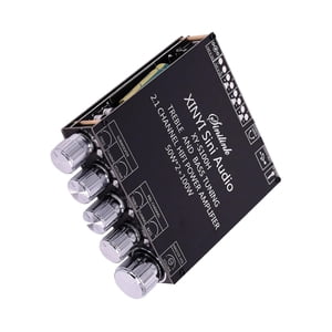 Magideal - Licencia Amplificadora De Subwoofer De 2.1 Canales Con Control De Graves Y , 12-24 V Cc, Entradas Y Aux, Licencia Amp Para Altavoces