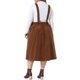 thumbnail image 3 of Agnes Orinda Disfraces de Halloween para Mujeres Tallas Grandes Vestido Peto de Pana con Tirantes Ajustables Vintage Cómodo Otoño Invierno Vestidos de Peto Plisados con Bolsillos 1X Marrón, 3 of 6
