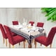 thumbnail image 2 of Pack De 6 Fundas Cubre Sillas De Comedor Flores Burdeo, 2 of 3