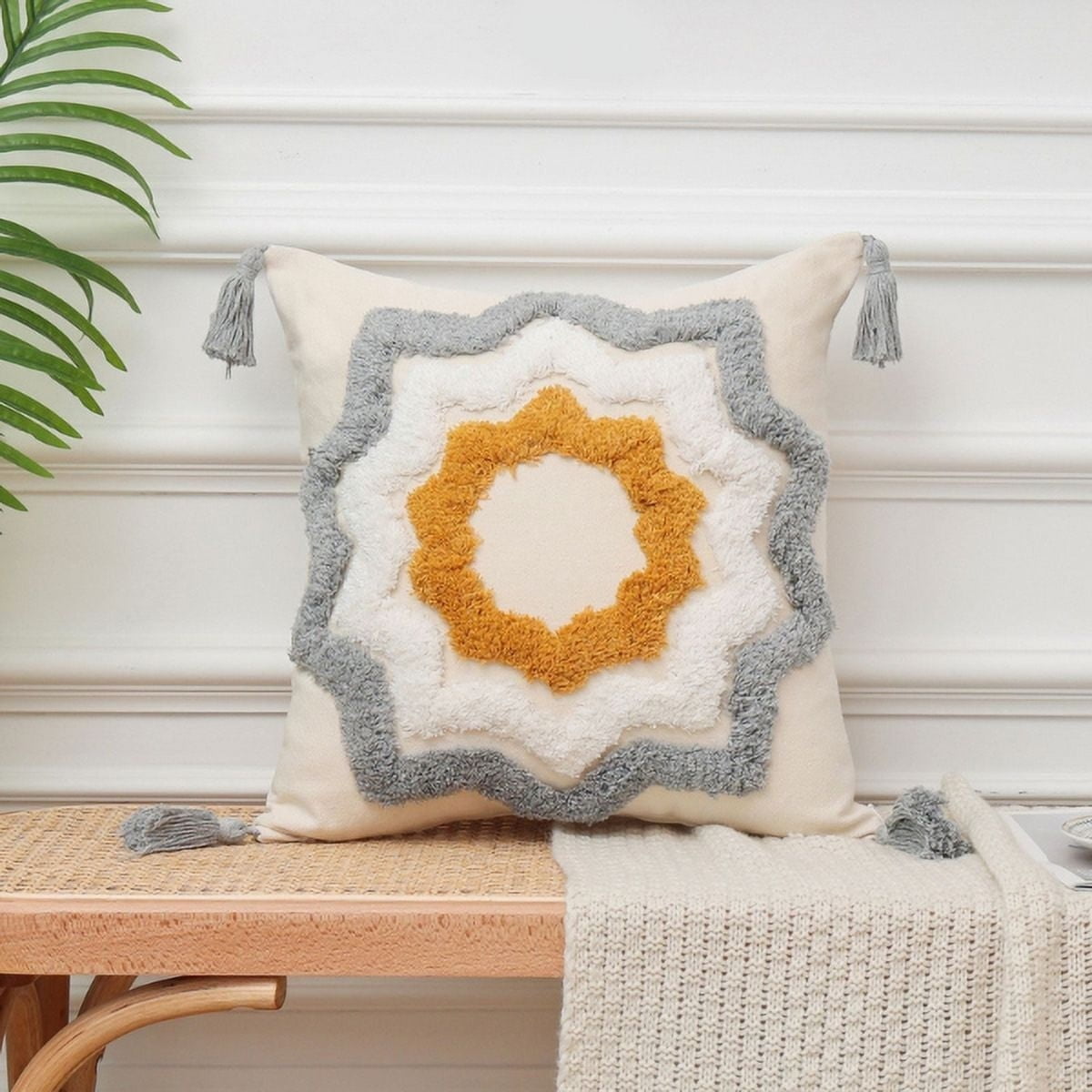 Genérico - Set 4 Funda Para Cojin Modelo Boho 45x45 B15