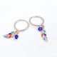 thumbnail image 3 of Aros Colgantes de Plumas Coloridas, Plata 925, 3 of 4