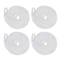 Magideal - 4 Piezas De Cuerdas De Parachoques Para Barcos, Línea De Parachoques Para Guardabarros De Barco, Línea De Barco Versátil Premium, Cuerda Marina, Línea Blanco