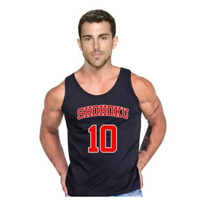Persodesign - Polera Tank Shohoku Basketball Musculosa King Talla 2Xl Negro Hombre
