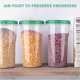 thumbnail image 4 of PLASTICPRO Recipientes de Almacenamiento de Alimentos de 48 Onzas con Tapa Giratoria Verde – Transparentes, Reutilizables, Apilables – Pack de 4, 4 of 9