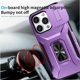 thumbnail image 3 of Funda Armada para iPhone 14 Pro Max con Tapa Deslizante y Soporte Magnético Giratorio Morado, 3 of 5