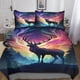 thumbnail image 1 of Funda nórdica de ciervo para niños, ropa de cama 3D de animales salvajes, funda de edredón para niñas, niños y adolescentes con almohada, 3 piezas de microfibra suave con Z, 1 of 3