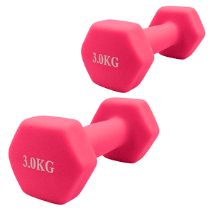 Linea Sport - Par De Mancuernas Hexagonal De Neopreno 3Kg C/U (Total 6Kg)