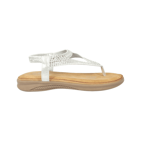 SANDALIAS BONNY FRANCO PLATA MUJER 384-0073 - Talla 35