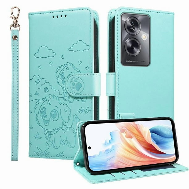 Funda Billetera FOXDOCK Compatible con OnePlus Nord N30SE 5G, Diseño Perrito Tierno, Ranuras para Tarjetas y Soporte Plegable