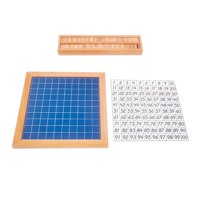Magideal - Montessori 1-100 Números Consecutivos Bandeja De Conteo De Números De Madera Juguetes De Desarrollo Material Didáctico Juegos De Matemáticas Regalo De