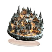 Magideal - Letrero De Acrílico Para Decoración Navideña, Decoración Del Hogar, Escena Navideña, Decoración De Escritorio, Placa Acrílica 2D Para Habitación Y Vac A