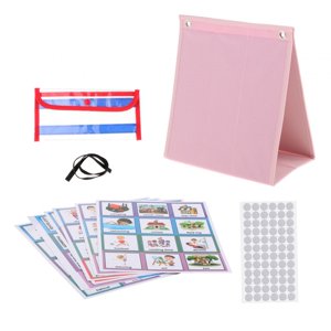 Bothyi - Horario Visual Para Niños, Tabla De Bolsillo Portátil Para Aula, Educación En Casa, Niños En Inglés