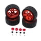thumbnail image 2 of Kit De Ruedas Y Neumáticos RC, Accesorios De Actualización, Neumáticos De Goma RC Para 144001 1:10 1/14, Color Rojo, 2 of 5