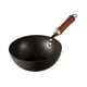 thumbnail image 2 of Mango De Madera De Wok Nonstick Wok Utensilios De Cocina De Gas De Gas Plano Para El Hotel De Cocina Casa 28 Cm, 2 of 5