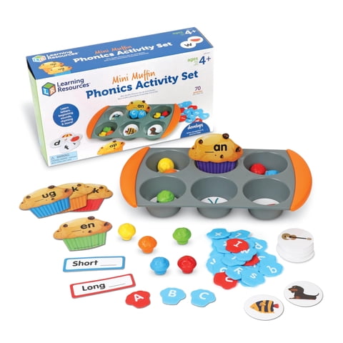 Set De Actividades Learning Resources Mini Muffin Phonics, 70 Piezas