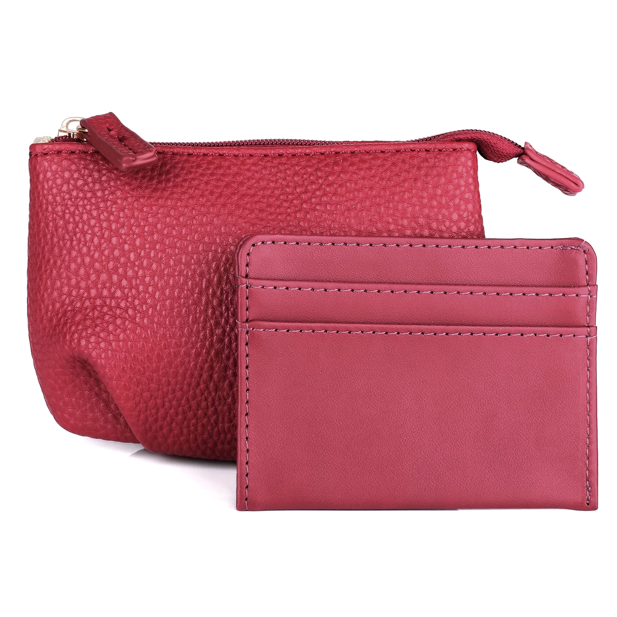 Julia Buxton Usa - Monedero Julia Buxton De Piel Vegana Plisada Roja