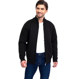 Likeshop - Chaqueta Sweater Algodon Cuelo Alto Forro Piel Bolsillos Cierre 7169