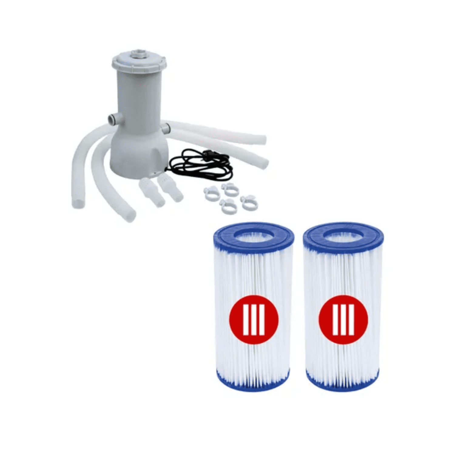Fym - Bomba Filtro Piscina 3.785 Lts + 2 Ud Filtro Tipo 3 (iii)