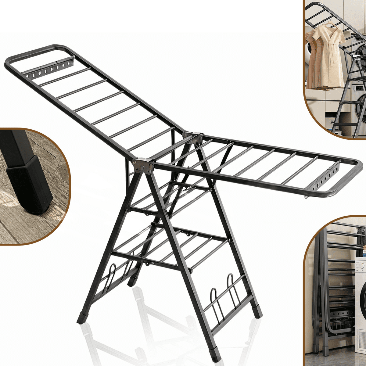 Genérico - Tendedero Plegable Premium Beiti Acero Inox 170cm 50kg