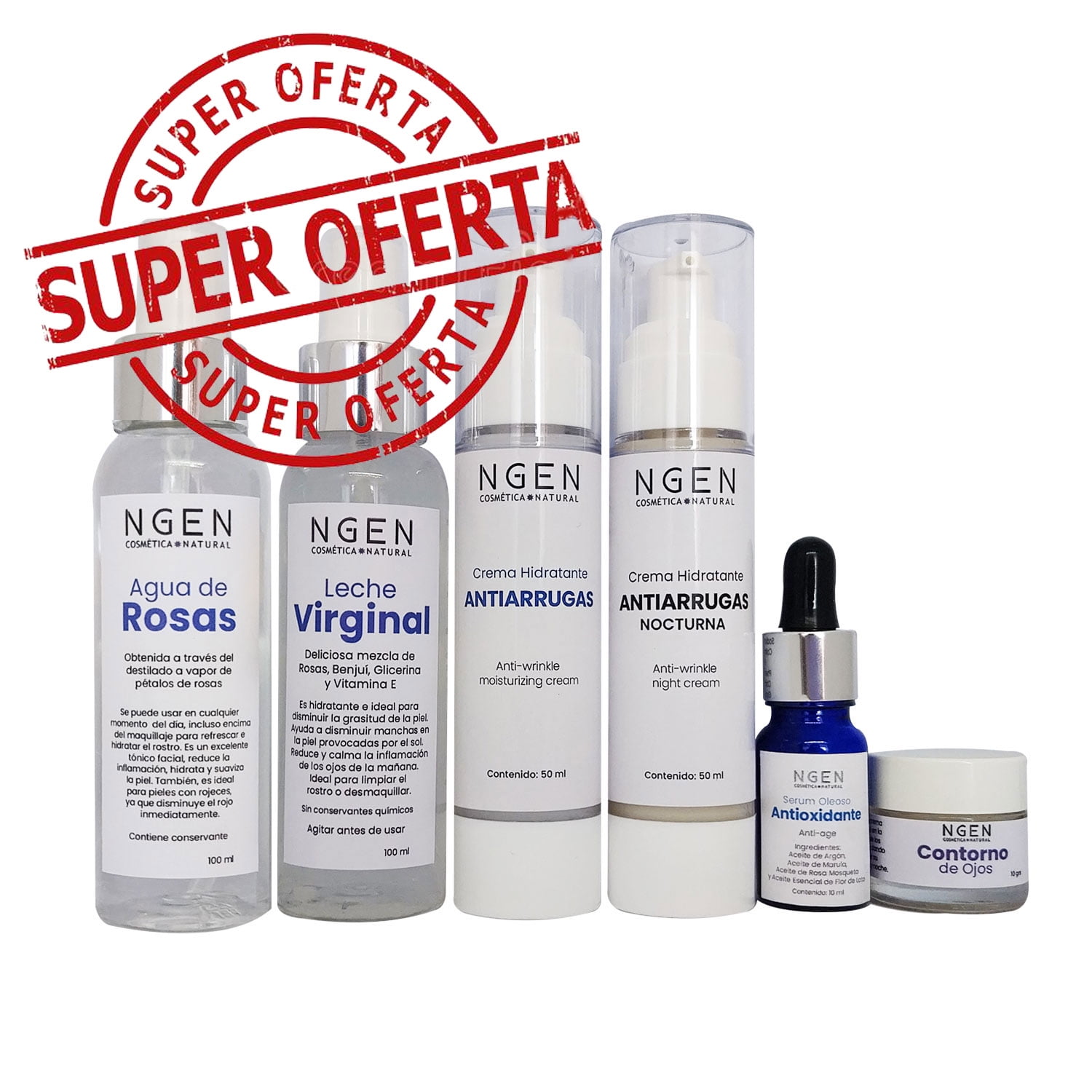 Ngen - Set Facial Skincare Proenvejecimiento Completo Air
