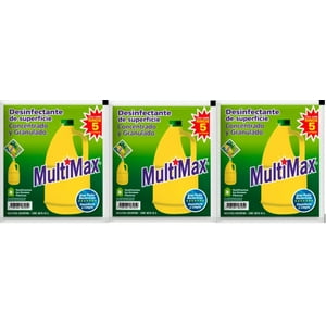 Multimax - Cloro Granulado Desinfectante Para Diluir 5 Litros X 40Grs 3 Unidaes 15 Lts