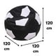 thumbnail image 3 of Pouf Pera Futbol Negro Blanco Eco Cuero 120x120x120 cm, 3 of 3