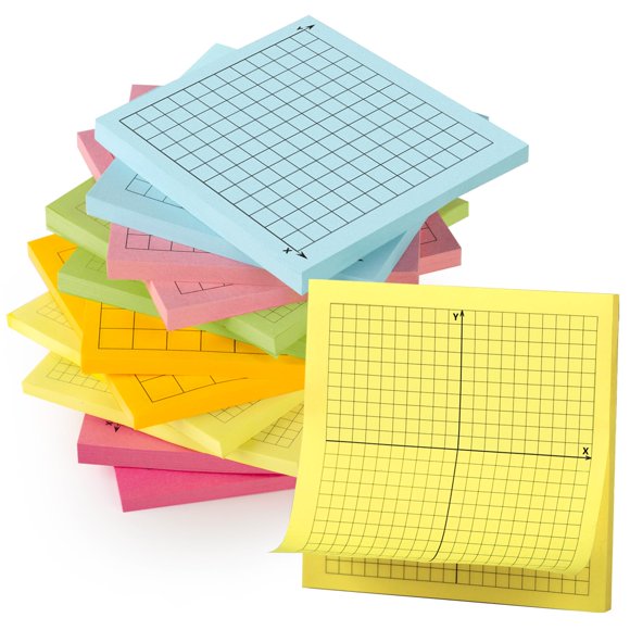 Notas adhesivas VELATYVIO 7,6 × 7,6 cm 12 uds Cuadrícula colorida