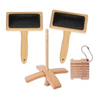 Magideal - Cepillos De Lana Con Huso De Caída, Prácticos Calibradores De Hilo, Cardadores Manuales, Juego De Herramientas Multiusos Wpi Gauge Para Manualidades, Conjunto B