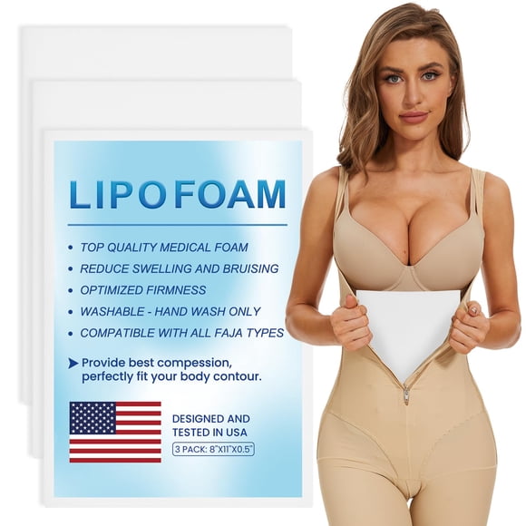 Almohadillas de espuma Lipo JNATER – Pack de 3 (20x25x1 cm)