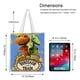thumbnail image 5 of Dinosaur Train Bolso de tela con estampado de lienzo para mujer, bolsa de compras reutilizable y estética, con cremallera interior, regalo para mujer, 35 × 40 cm., 5 of 6