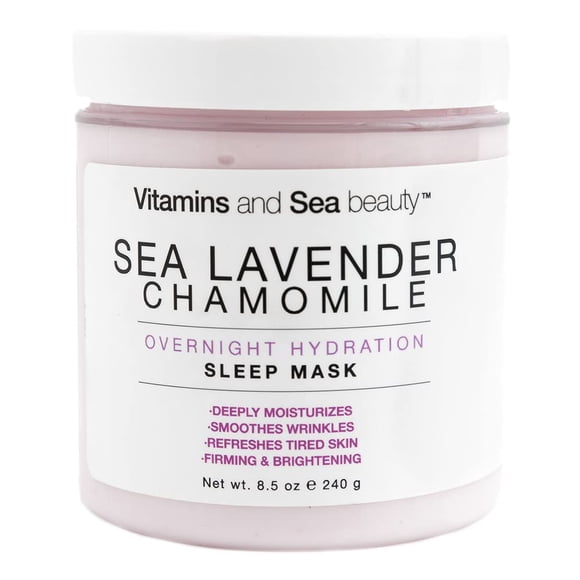 Mascarilla facial nocturna VITAMINS AND SEA BEAUTY, hidratante, 250 ml, con lavanda marina y manzanilla