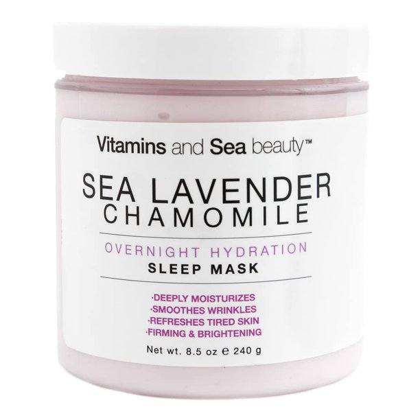 Mascarilla facial nocturna VITAMINS AND SEA BEAUTY, hidratante, 250 ml, con lavanda marina y manzanilla
