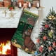 thumbnail image 1 of Gruffalo Tema: Calcetines de Navidad, fino lino blanco para colgar en escaleras y chimenea, decoración navideña para el hogar, regalo de Navidad. 45cm × 32cm, 1 of 5