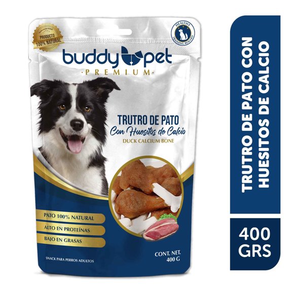 Snack Perro Adulto Trutros de Pato con Huesitos de Calcio Bolsa, 400 g