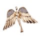 thumbnail image 3 of ángel de la moda broche encantador broche de cristal para hombres mujeres oro, 3 of 5