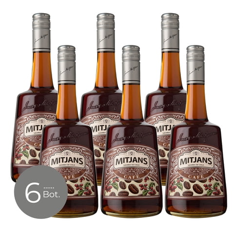 Pack X 6 Licor De Café Mitjans Mitjans 750 Cc