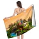 thumbnail image 4 of Minecraft Toalla de playa de secado rápido con diseño temático, regalo para mujeres y niñas, ideal para cumpleaños, fans, amantes de la música, uso en la playa o al aire libre, 78 × 150 cm, 4 of 6
