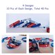 thumbnail image 2 of Pulseras JAKADYUKS de Silicona 40 piezas con Bandera de EE.UU., 2 of 3