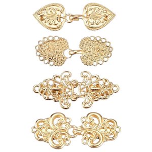 Ioensy - 4 Piezas Suéter Chal Boca De Pato Clips Cierres De Capa Para Niñas Cárdigan Capa Dorado