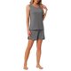 thumbnail image 2 of INSPIRE CHIC Conjunto de Pijama de Algodón para Mujer, Camiseta sin Mangas Suave y Pantalones Cortos con Cintura Elástica para Dormir, Talla S, Gris, 2 of 6