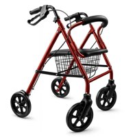 Glomed - Andador Burro Ortopédico 4 Ruedas - Asiento Y Canasto Pro